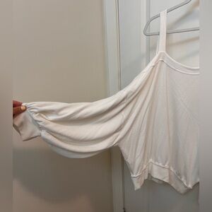 Free People one shoulder long sleeve top, M